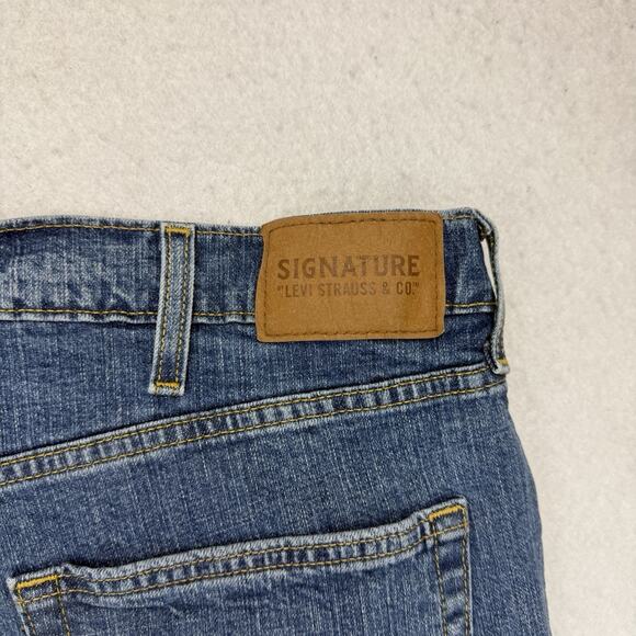 Levis Jeans Mens 42 X 30 Blue Denim S67 Athletic Straight Signature Medium Wash - Picture 12 of 12